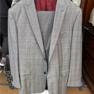 Gray Wool Men's Blazer & Pants Set